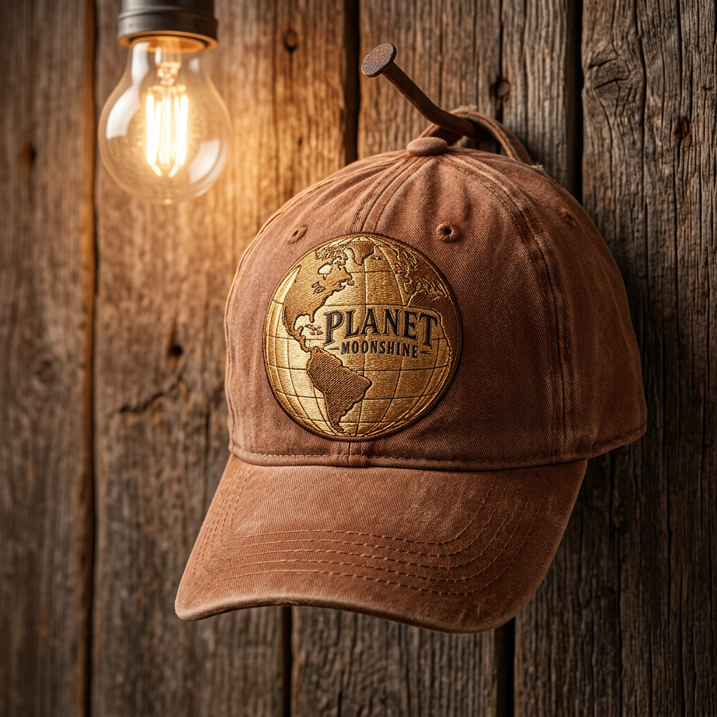 Rust Planet Moonshine embroidered cap