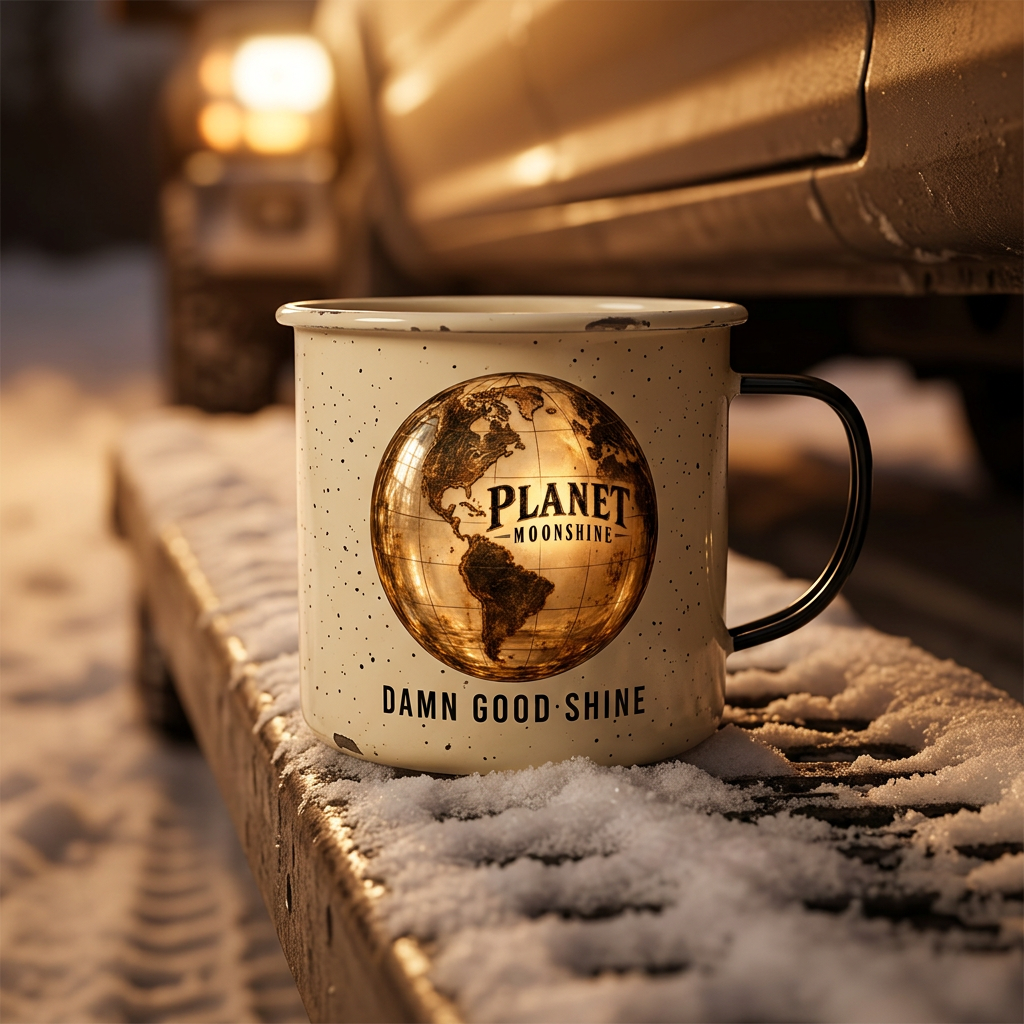 Enamel Planet Moonshine camp mug