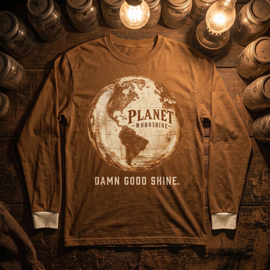 Tobacco brown Planet Moonshine long sleeve shirt