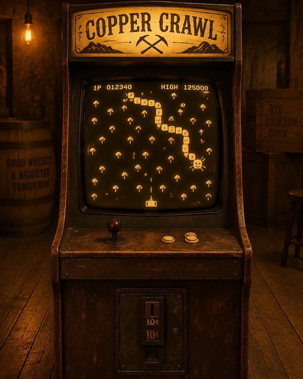 Copper Crawl arcade cabinet