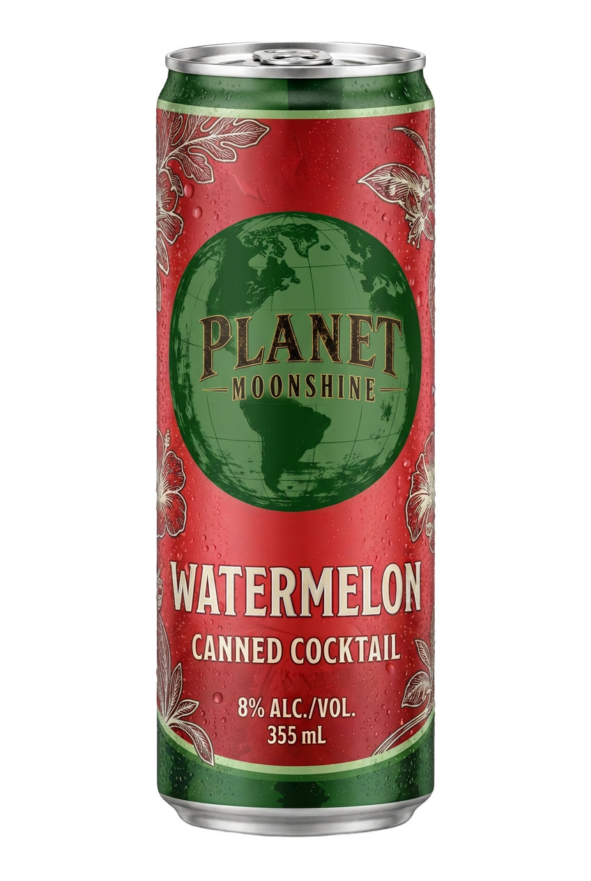 Planet Moonshine Watermelon canned cocktail